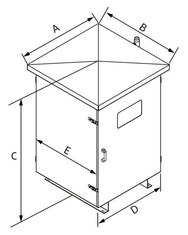 Air Cooled Transformer Rectifier Linedrawing