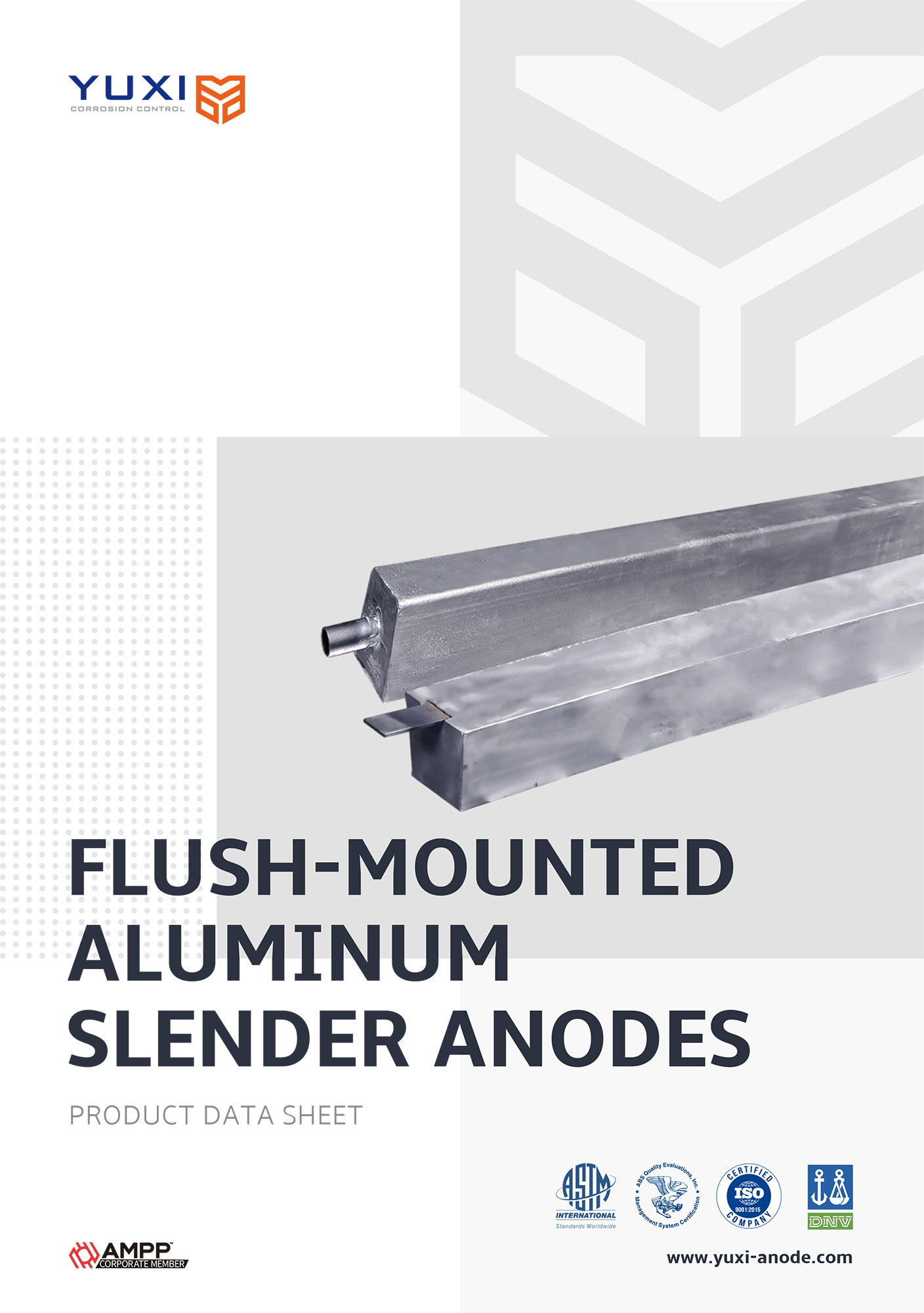 Flush-mounted Aluminum Slender Anodes Datasheet
