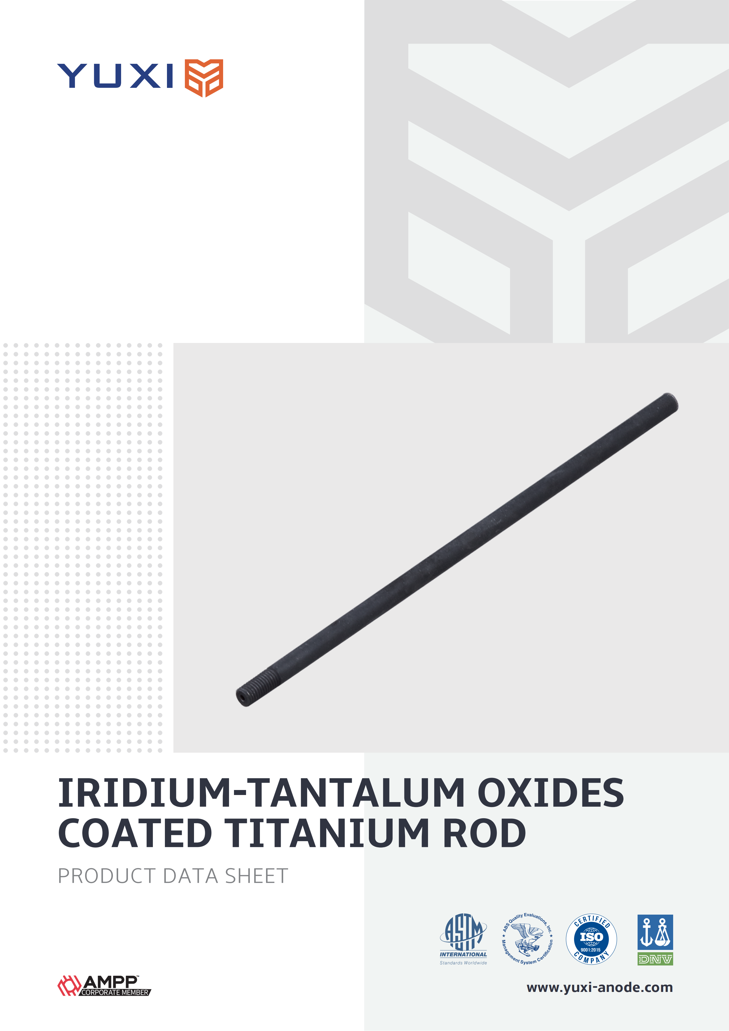 Iridium-Tantalum Oxides Coated Titanium Rod Datasheet